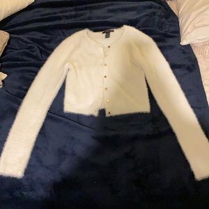 Fuzzy white forever 21 jacket
